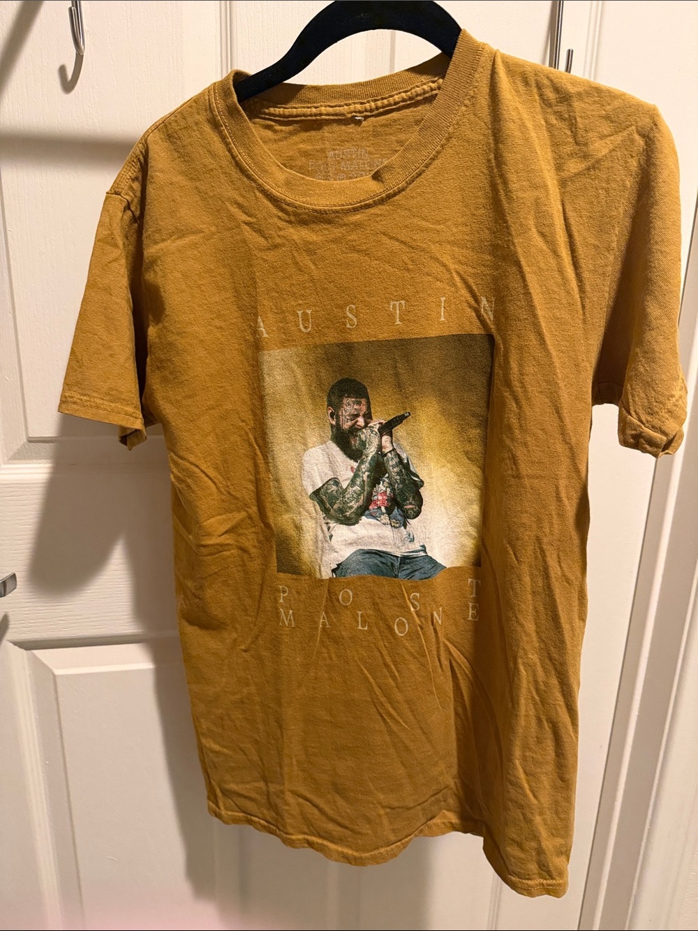 Post Malone Graphic Short-Sleeve Men’s Tee in Mustard